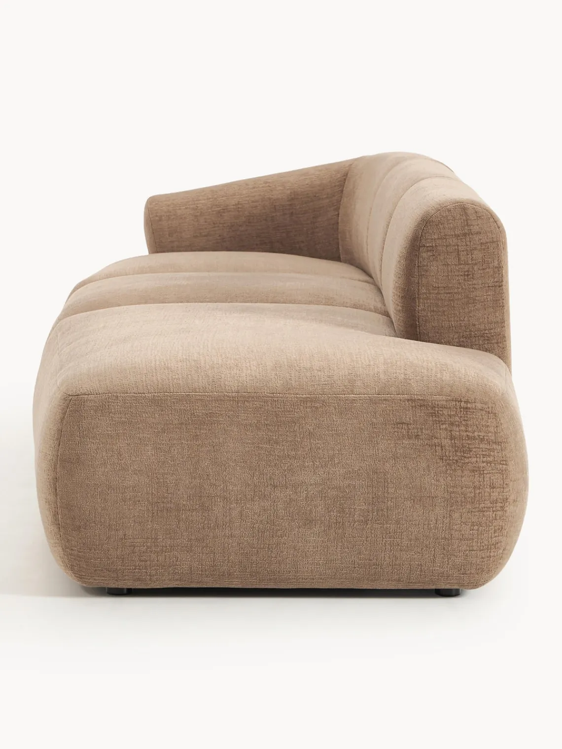 Sofás>Westwing Collection Diván modular grande Sofia Terciopelo marrón