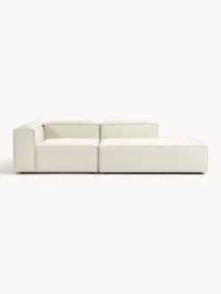 Sofás>Westwing Collection Diván modular Lennon Tejido blanco Off White