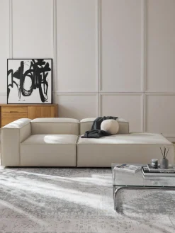 Sofás>Westwing Collection Diván modular Lennon Tejido blanco Off White