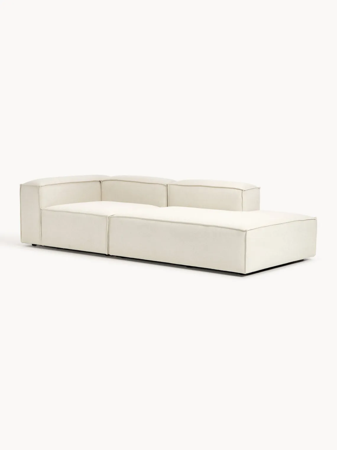 Sofás>Westwing Collection Diván modular Lennon Tejido blanco Off White