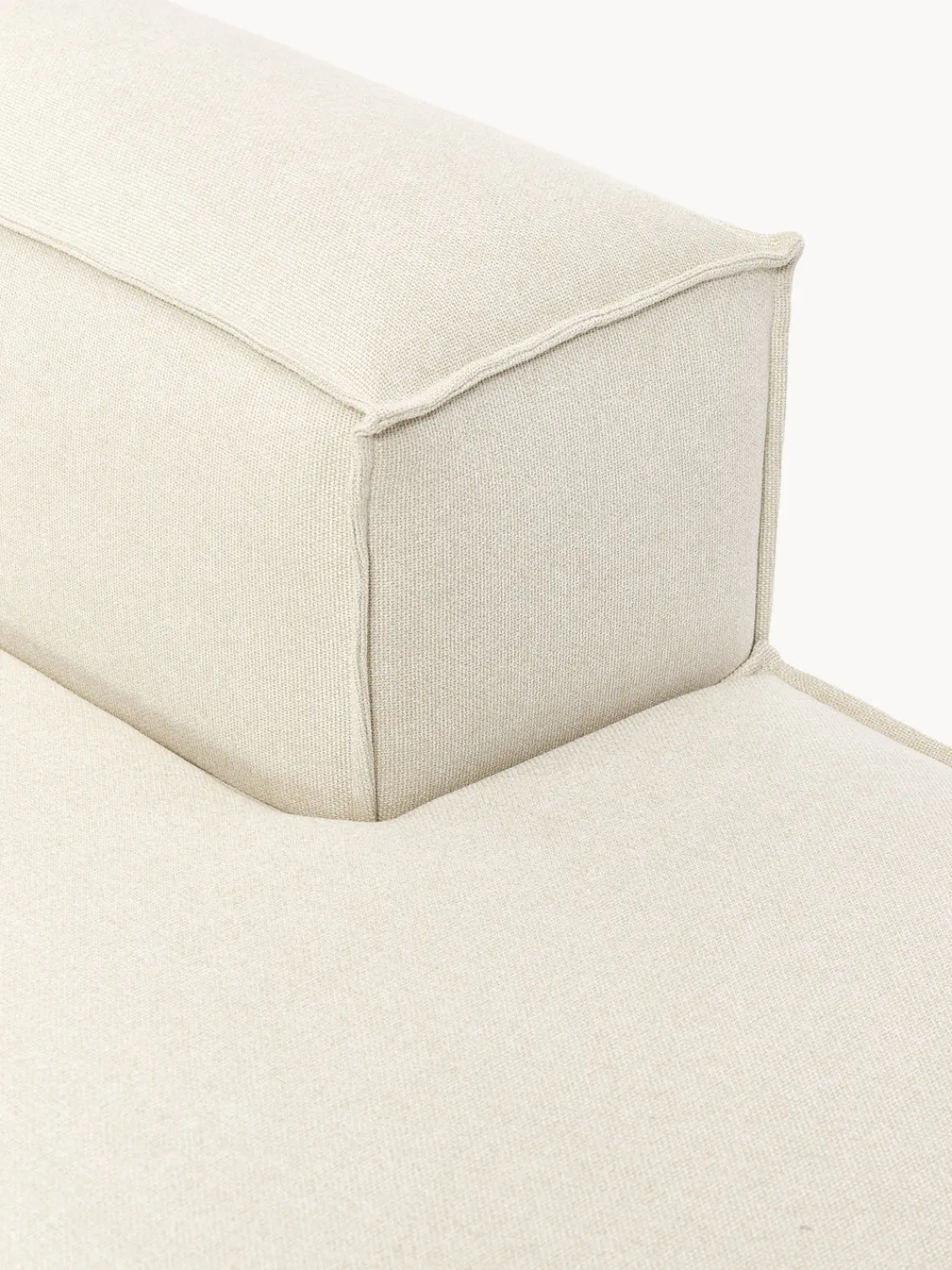 Sofás>Westwing Collection Diván modular Lennon Tejido blanco Off White