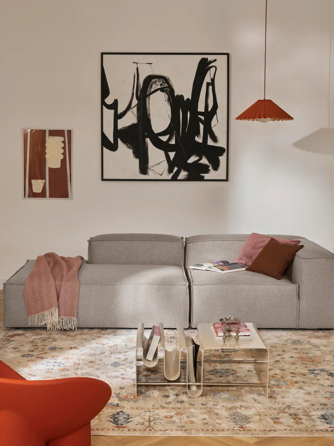 Sofás>Westwing Collection Diván modular Lennon Tejido taupe