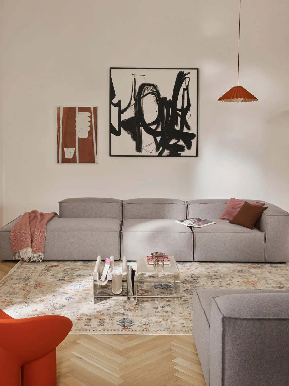 Sofás>Westwing Collection Diván modular Lennon Tejido taupe