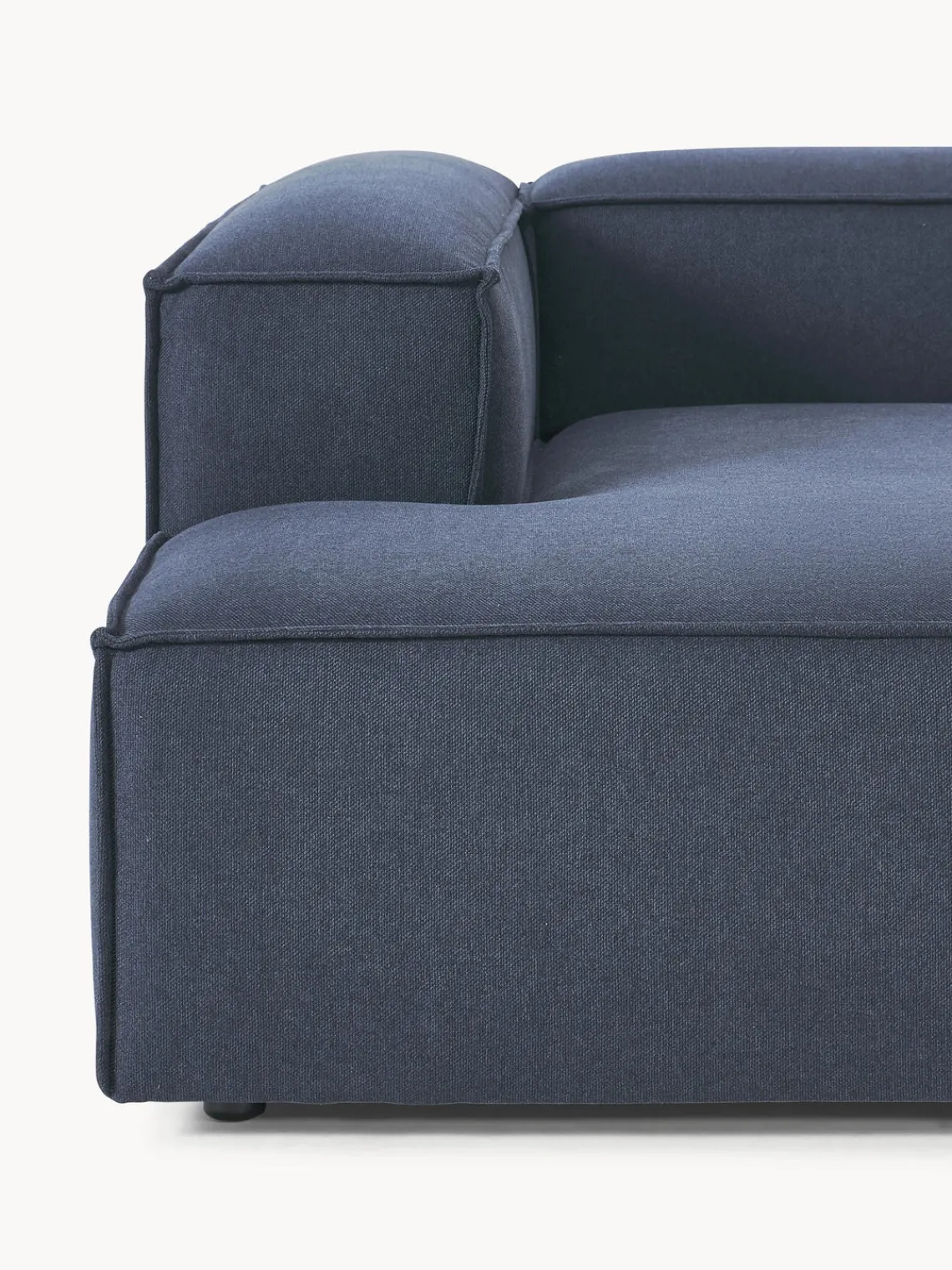 Sofás>Westwing Collection Diván modular Lennon Tejido azul oscuro