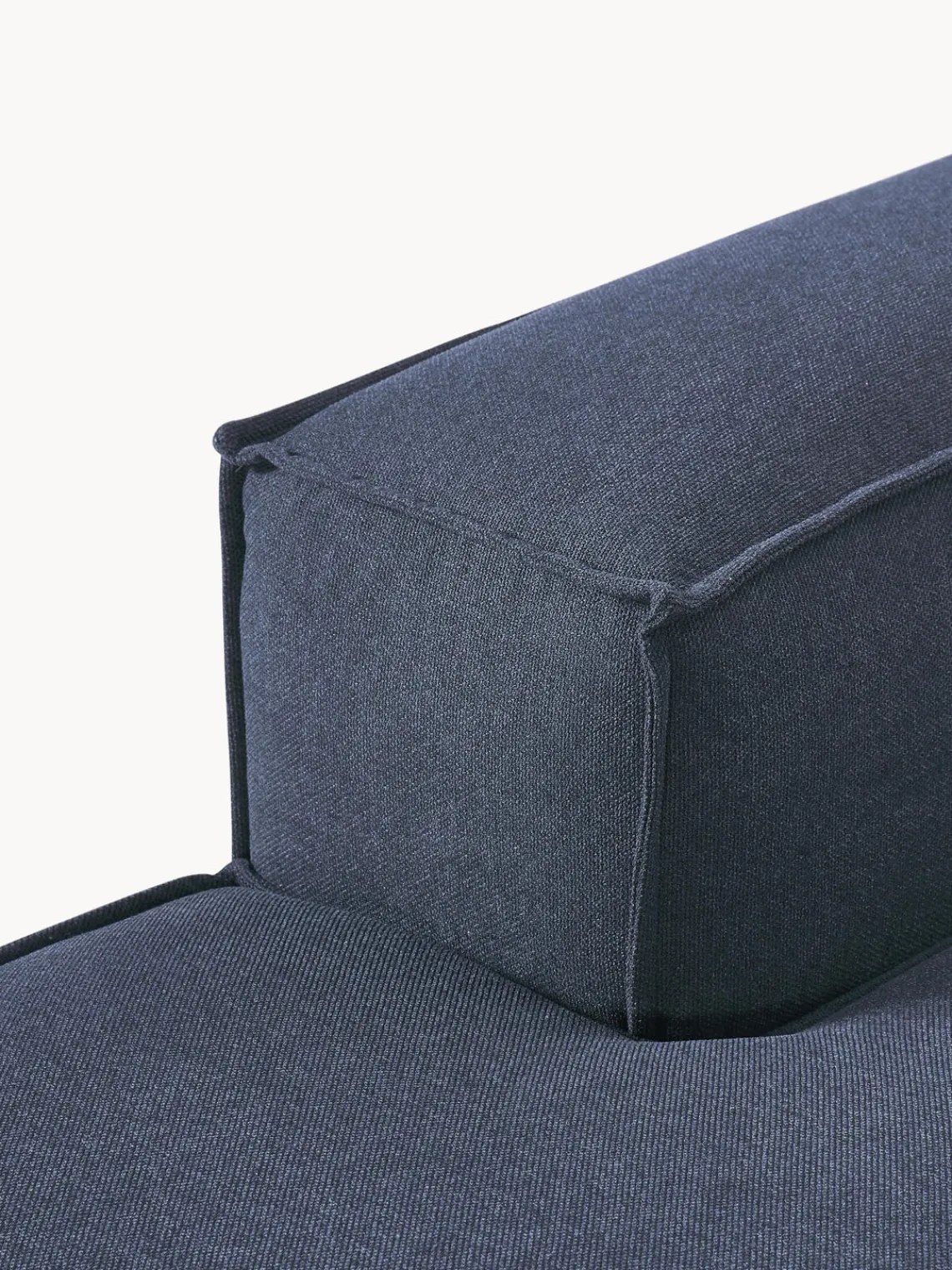 Sofás>Westwing Collection Diván modular Lennon Tejido azul oscuro