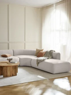 Sofás>Westwing Collection Diván modular Sofia Tejido grueso blanco crema