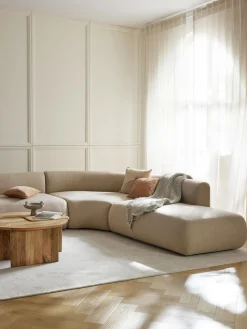 Sofás>Westwing Collection Diván modular Sofia Tejido grueso beige claro