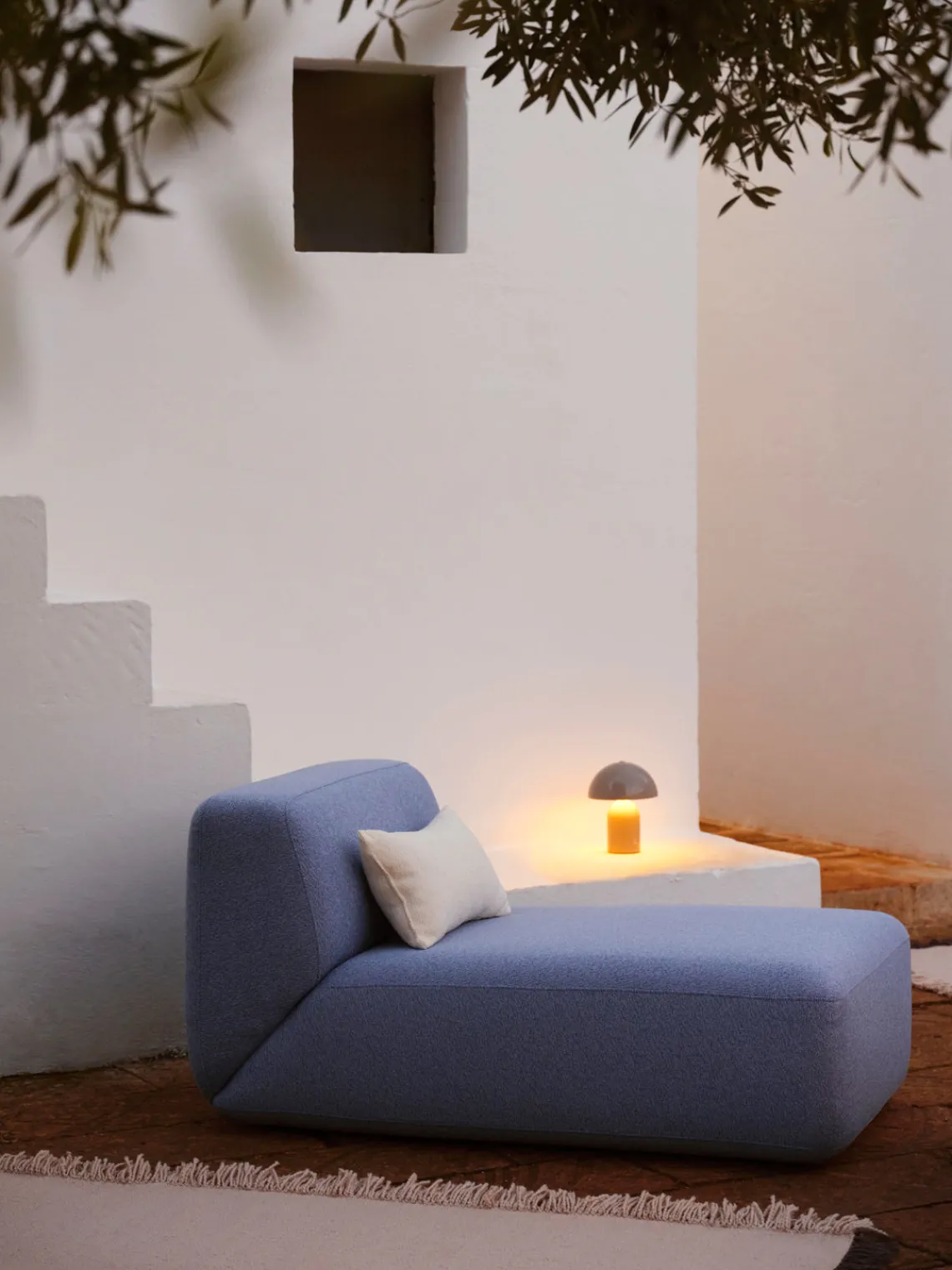 Sofás De Exterior|Sofás De Exterior>Westwing Collection Diván para exterior Naomi Azul claro