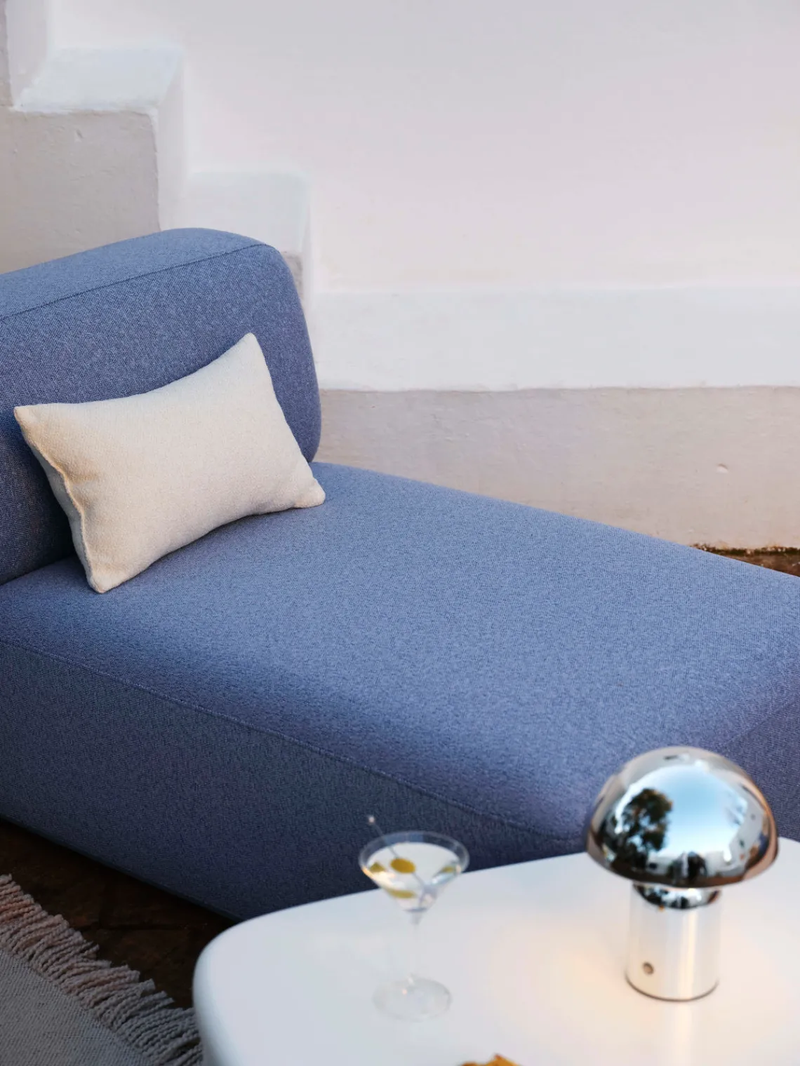 Sofás De Exterior|Sofás De Exterior>Westwing Collection Diván para exterior Naomi Azul claro