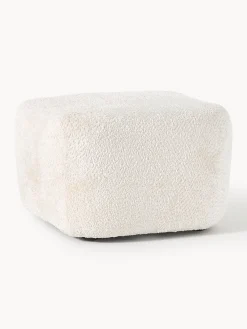 Outlet Diván puf de borreguillo bouclé Wolke Reposapiés|Sofás