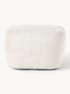 Outlet Diván puf de borreguillo bouclé Wolke Reposapiés|Sofás