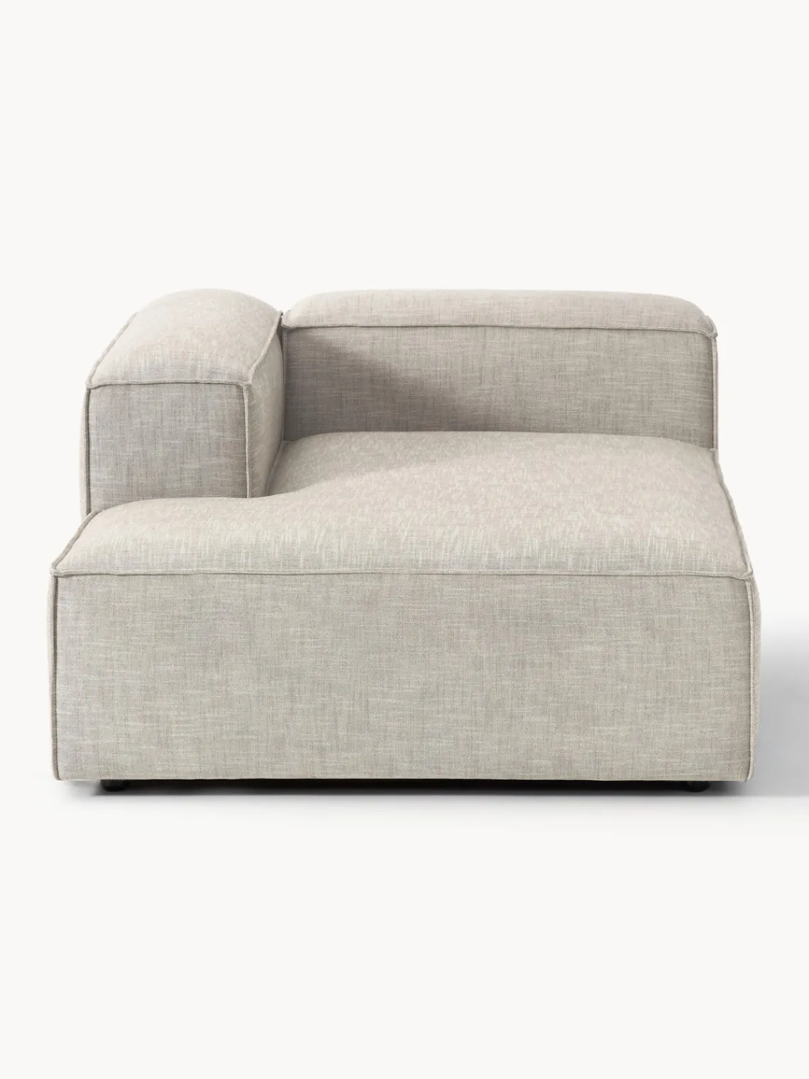 Sofás>Westwing Collection Diván rinconero modular de mezcla de lino Lennon Mezcla de lino gris