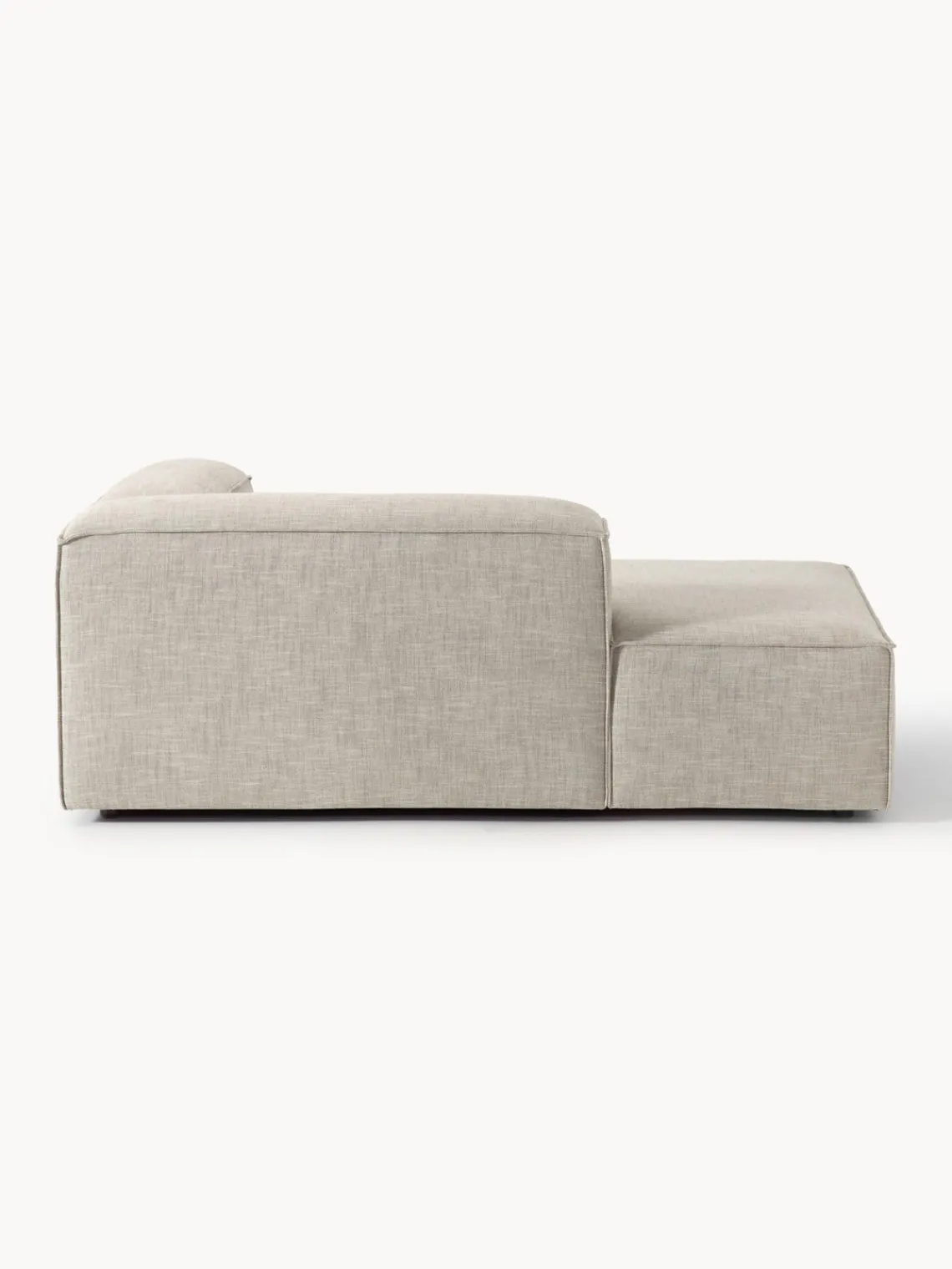 Sofás>Westwing Collection Diván rinconero modular de mezcla de lino Lennon Mezcla de lino gris