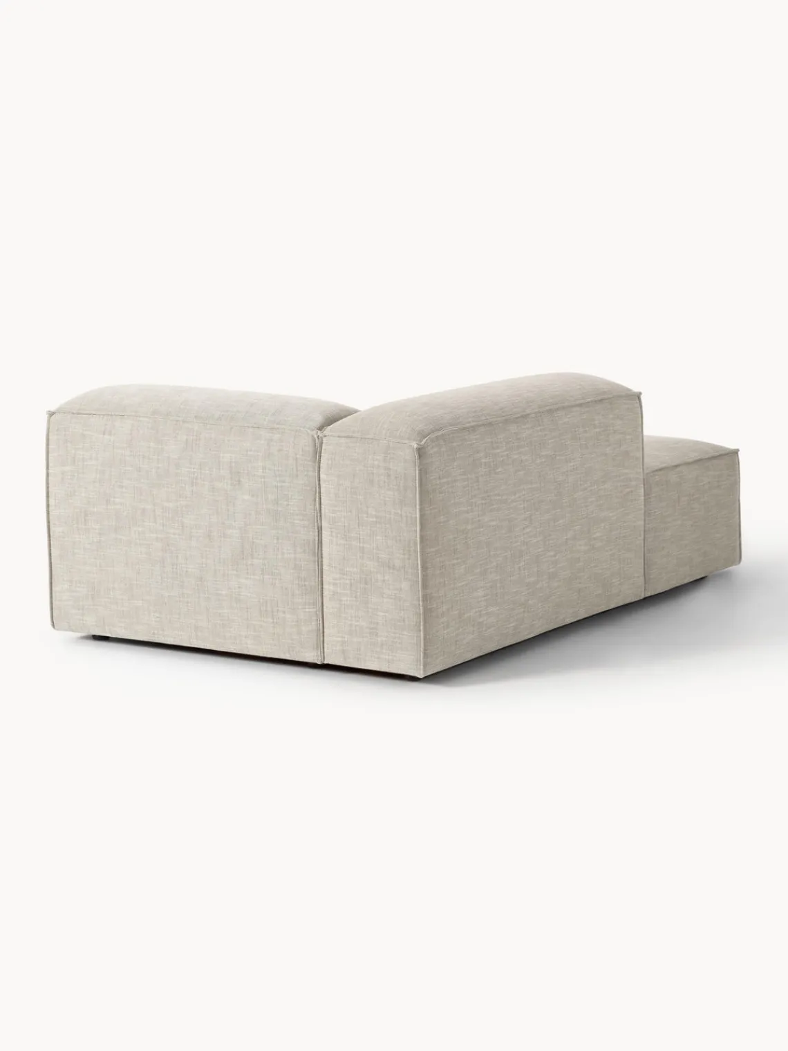 Sofás>Westwing Collection Diván rinconero modular de mezcla de lino Lennon Mezcla de lino gris