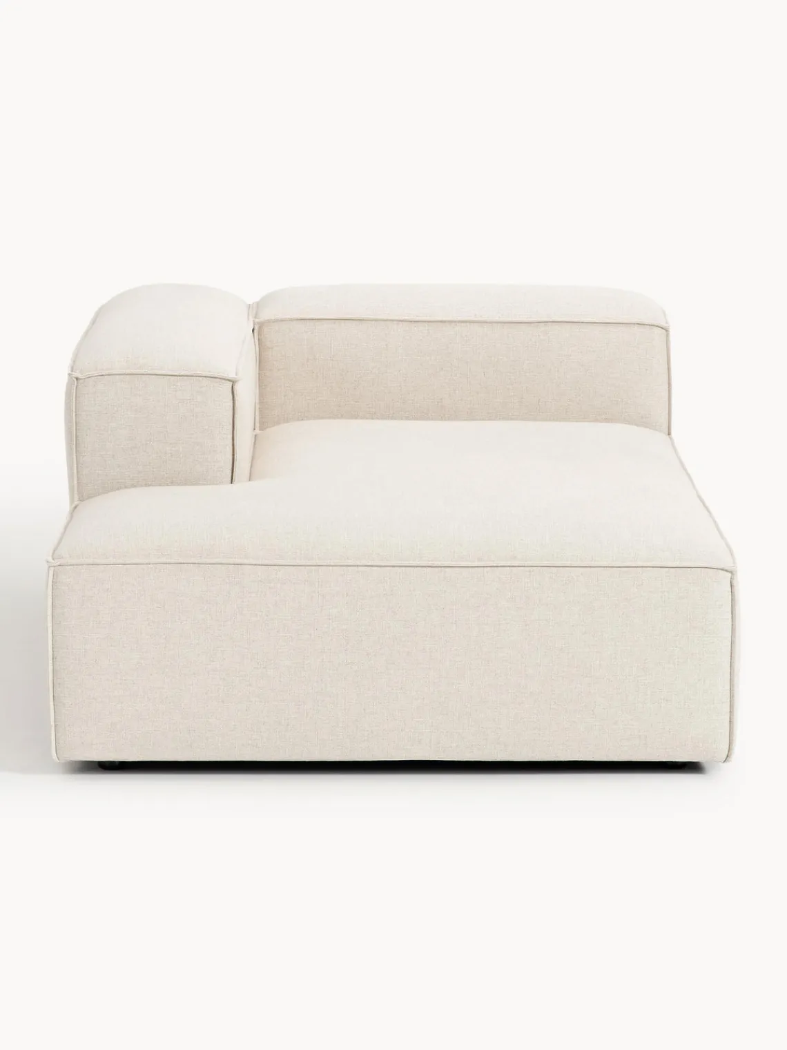 Sofás>Westwing Collection Diván rinconero modular de mezcla de lino Lennon Mezcla de lino beige