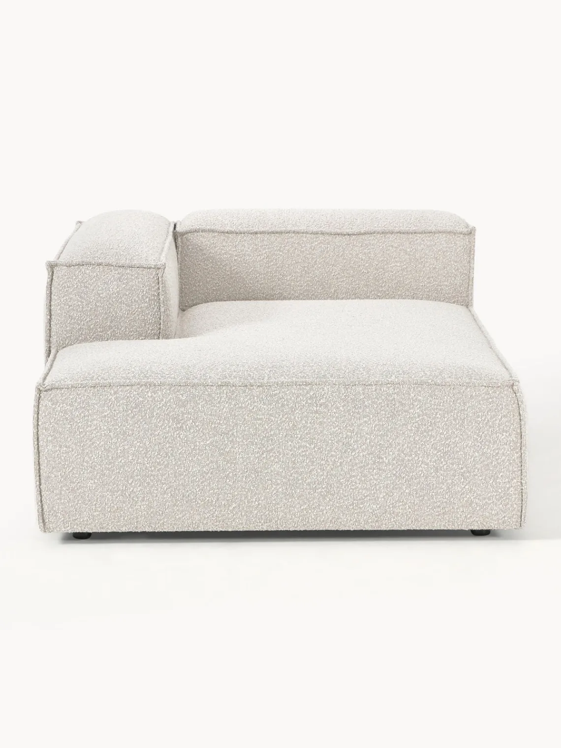 Sofás>Westwing Collection Diván rinconero modular en tejido bouclé Lennon Bouclé blanco Off White