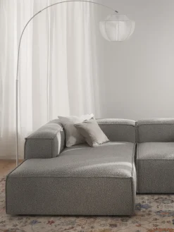 Sofás>Westwing Collection Diván rinconero modular en tejido bouclé Lennon Bouclé Taupe