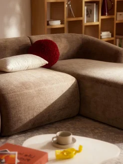 Sofás>Westwing Collection Diván rinconero Sofia Terciopelo marrón