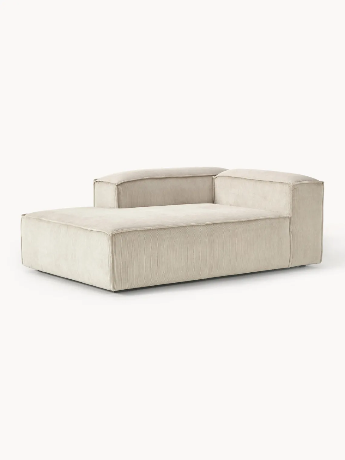 Sofás>Westwing Collection Diván sofá de pana Lennon Pana beige claro