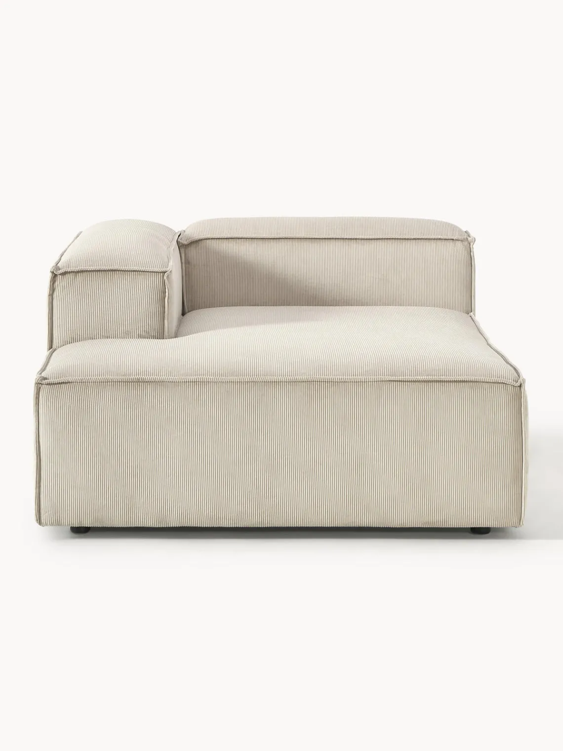 Sofás>Westwing Collection Diván sofá de pana Lennon Pana beige claro