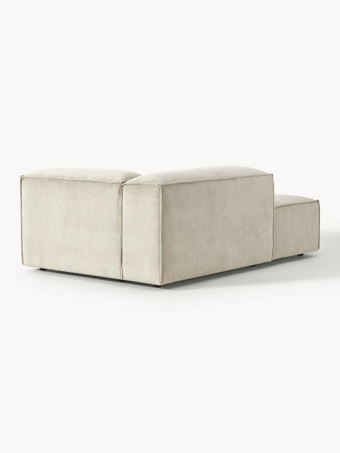 Sofás>Westwing Collection Diván sofá de pana Lennon Pana beige claro