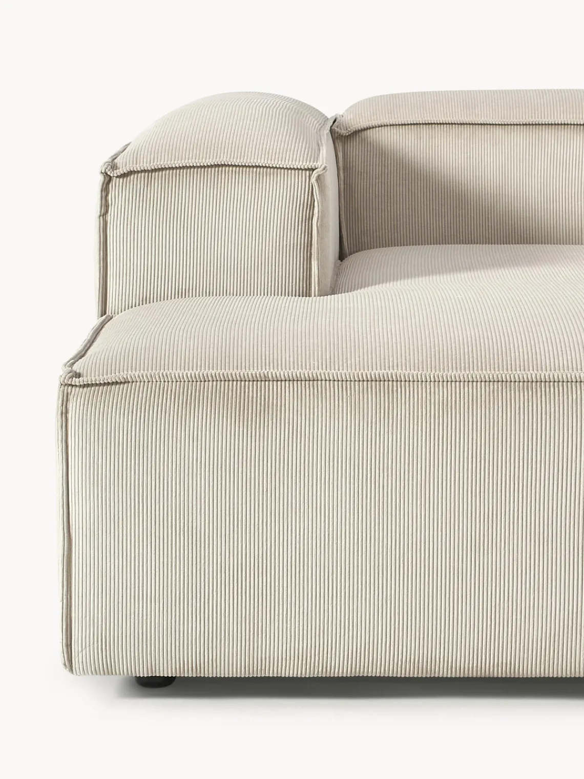 Sofás>Westwing Collection Diván sofá de pana Lennon Pana beige claro