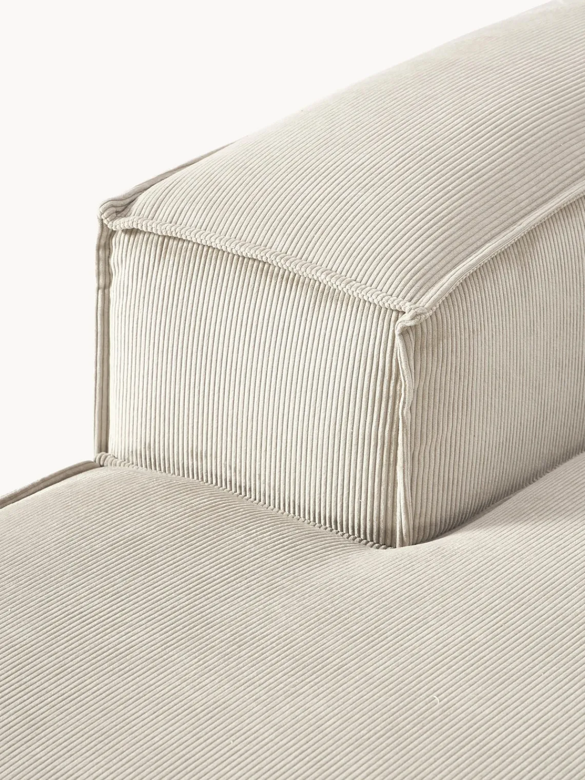 Sofás>Westwing Collection Diván sofá de pana Lennon Pana beige claro