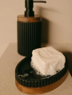 Best Dosificador de jabón con adorno de madera Laura Dispensador De Jabón Y Jaboneras|Jarrones