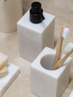 Dispensador De Jabón Y Jaboneras|Jarrones>Andrea House Dosificador de jabón de mármol Andre Blanco mármol