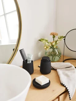 Dispensador De Jabón Y Jaboneras|Jarrones>Zone Denmark Dosificador de jabón de porcelana Nova One Negro