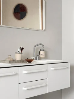 Dispensador De Jabón Y Jaboneras|Jarrones>Vipp Dosificador de jabón para pared 9w Beige claro, plateado