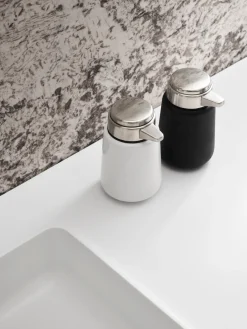 Dispensador De Jabón Y Jaboneras|Jarrones>Vipp Dosificador de jabón 9 Blanco, plateado