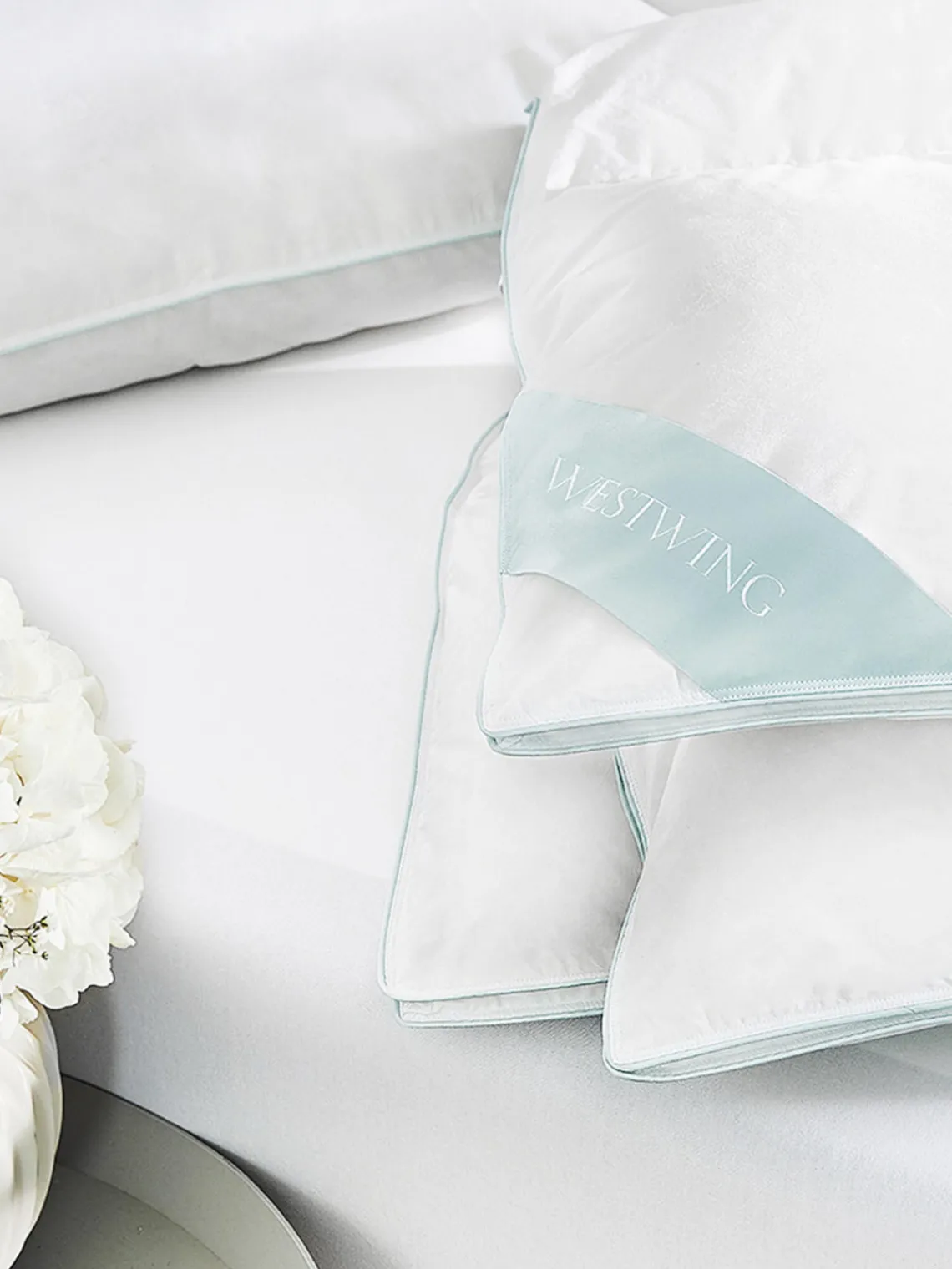 Mantas|Edredones>Westwing Collection Edredón de plumon Premium, extra ligero Blanco