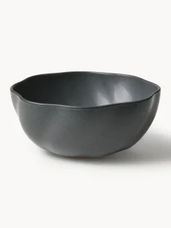 Cuencos Y Platos De Servir|Vajillas Completas>Broste Copenhagen Ensaladera artesanal con forma orgánica Limfjord Gris antracita