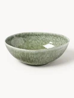 Cuencos Y Platos De Servir|Vajillas Completas>Westwing Collection Ensaladera artesanal con forma orgánica Macey Tonos verdes brillante