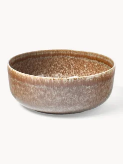 Cuencos Y Platos De Servir|Vajillas Completas>Westwing Collection Ensaladera artesanal con esmalte reactivo Danza Tonos de marrón, beige, con gradiente de color