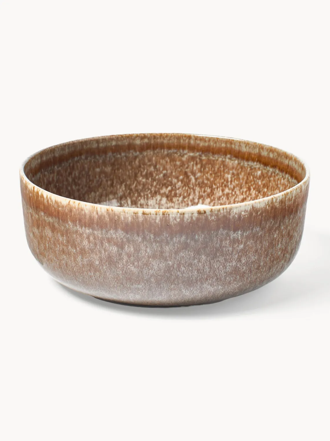 Cuencos Y Platos De Servir|Vajillas Completas>Westwing Collection Ensaladera artesanal con esmalte reactivo Danza Tonos de marrón, beige, con gradiente de color