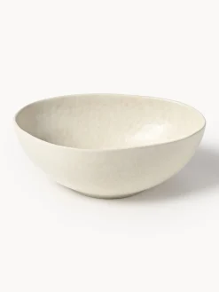 Cuencos Y Platos De Servir|Vajillas Completas>Westwing Collection Ensaladera artesanal con forma orgánica Macey Blanco crema mate