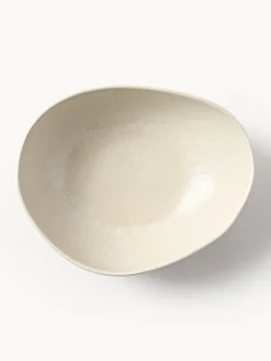 Cuencos Y Platos De Servir|Vajillas Completas>Westwing Collection Ensaladera artesanal con forma orgánica Macey Blanco crema mate