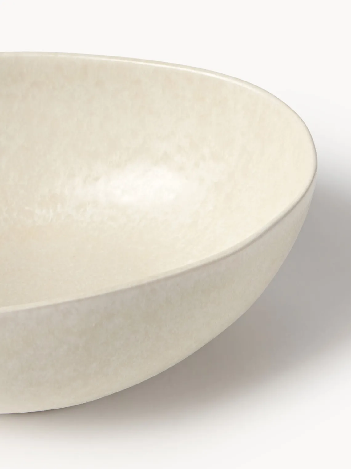 Cuencos Y Platos De Servir|Vajillas Completas>Westwing Collection Ensaladera artesanal con forma orgánica Macey Blanco crema mate