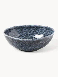 Cuencos Y Platos De Servir|Vajillas Completas>Westwing Collection Ensaladera artesanal en forma orgánica Macey Tonos grises azulados brillantes