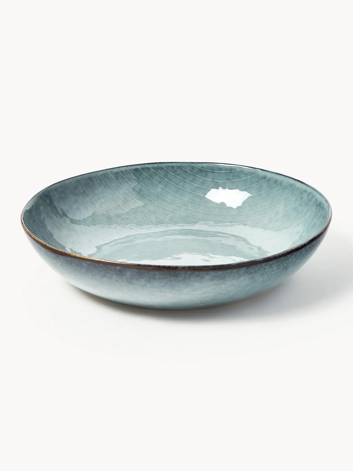 Cuencos Y Platos De Servir|Vajillas Completas>Broste Copenhagen Ensaladera artesanal , Ø 34 cm Nordic Sea