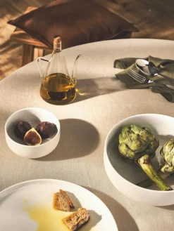 Boles Y Tazones|Vajillas Completas>Westwing Collection Ensaladera de porcelana Nessa Blanco Off White brillante