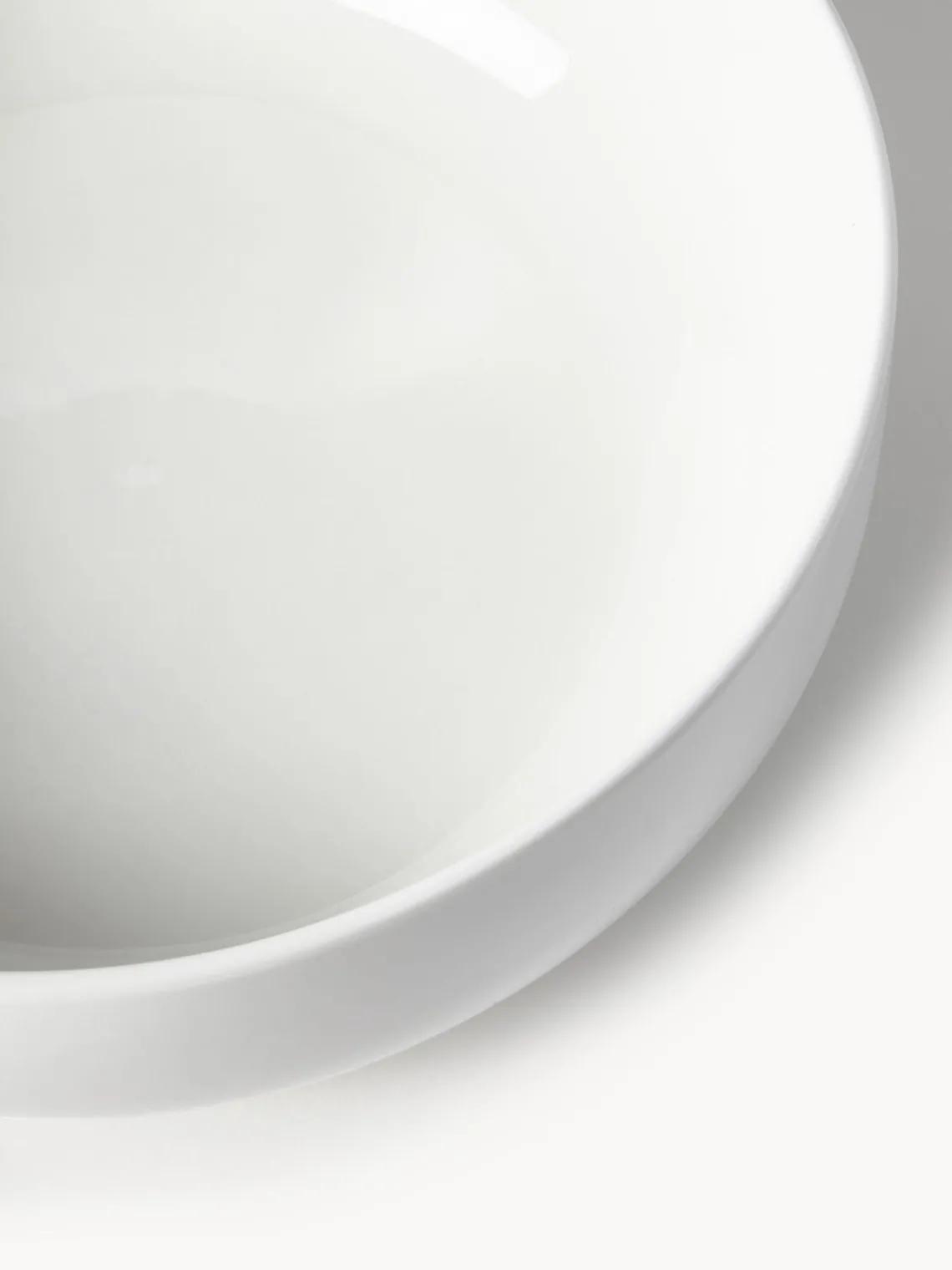 Boles Y Tazones|Vajillas Completas>Westwing Collection Ensaladera de porcelana Nessa Blanco Off White brillante