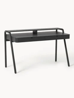 Escritorios|Escritorios>Westwing Collection Escritorio con cajones Evrak Negro