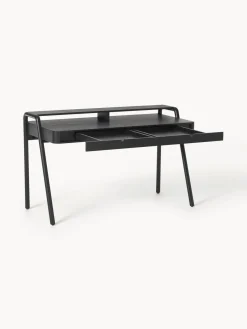 Escritorios|Escritorios>Westwing Collection Escritorio con cajones Evrak Negro