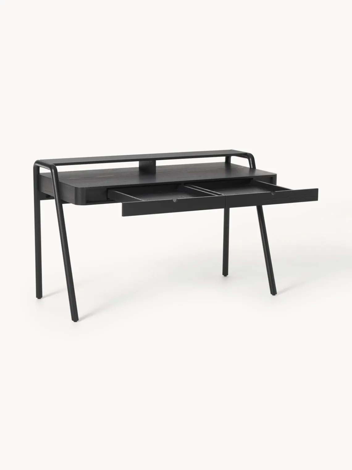 Escritorios|Escritorios>Westwing Collection Escritorio con cajones Evrak Negro