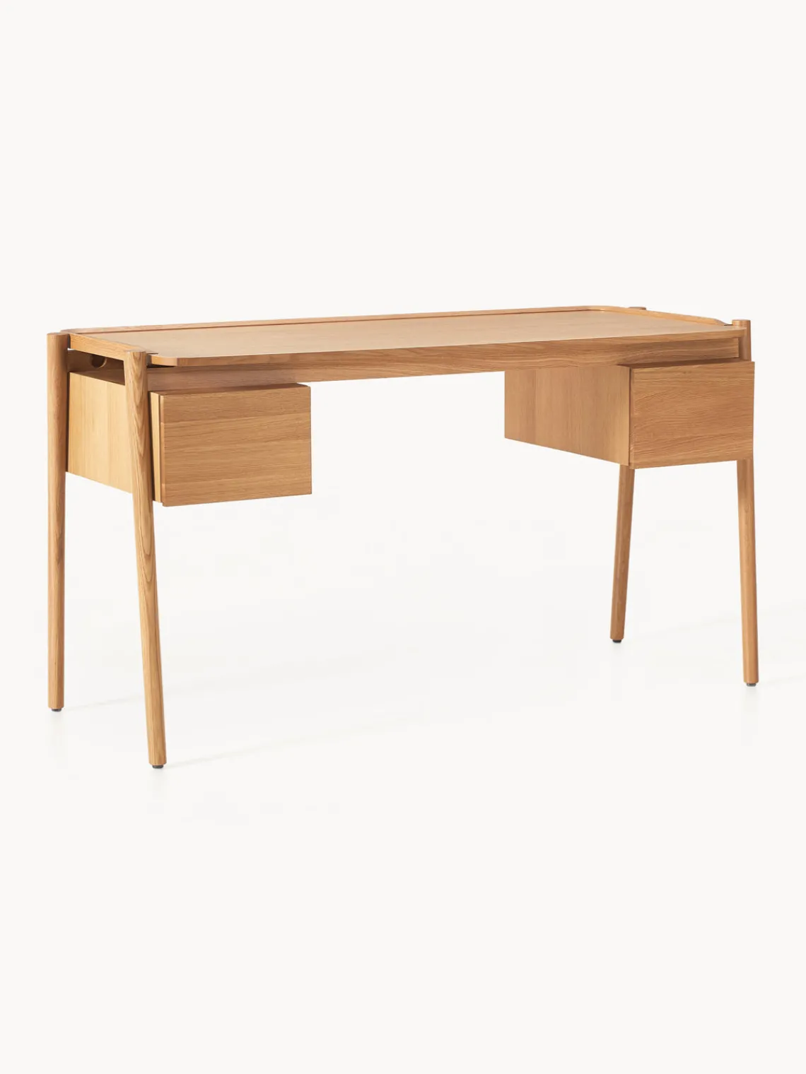 Escritorios|Escritorios>Westwing Collection Escritorio de madera con cajones Libby Madera de roble clara