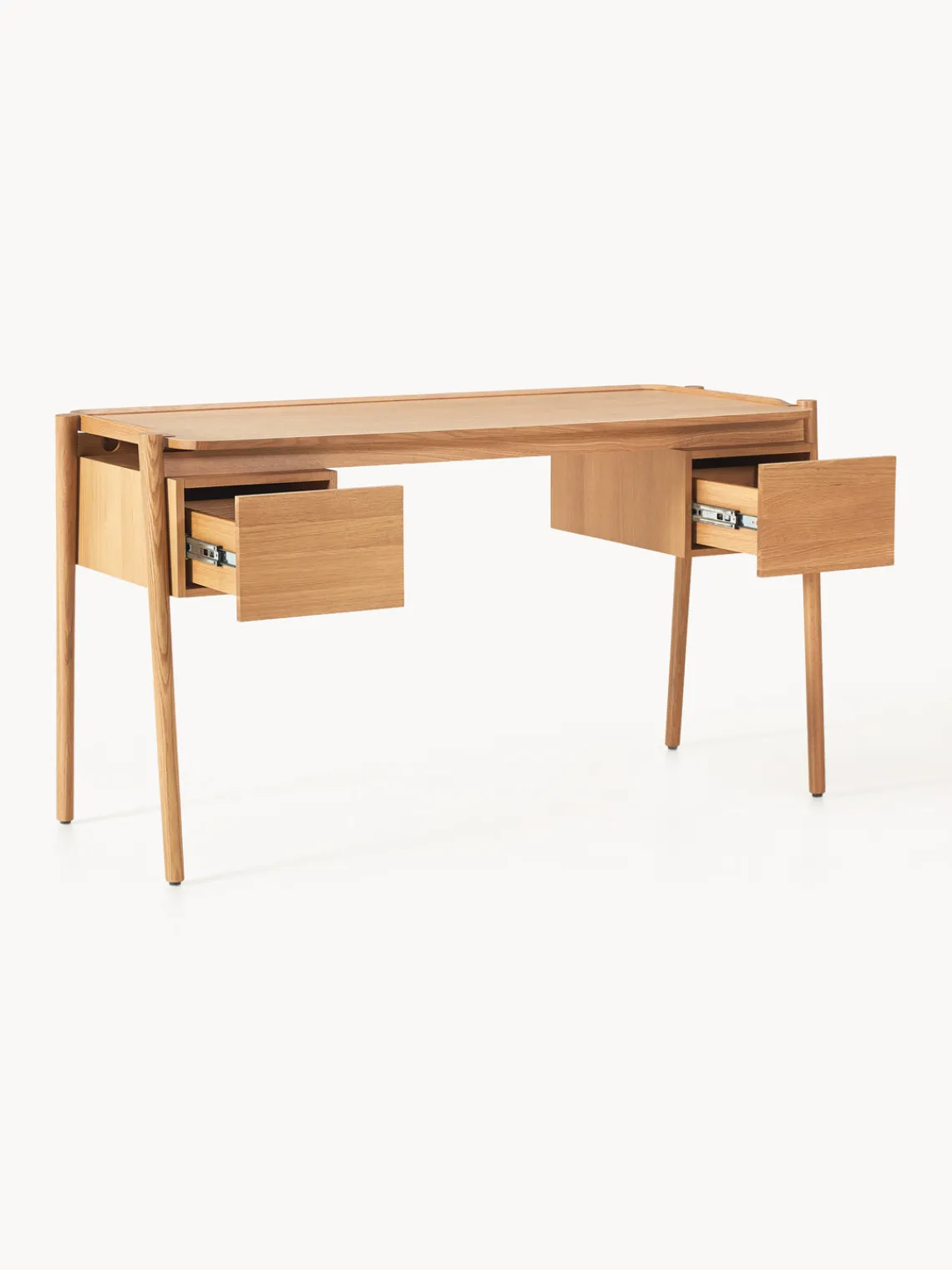 Escritorios|Escritorios>Westwing Collection Escritorio de madera con cajones Libby Madera de roble clara