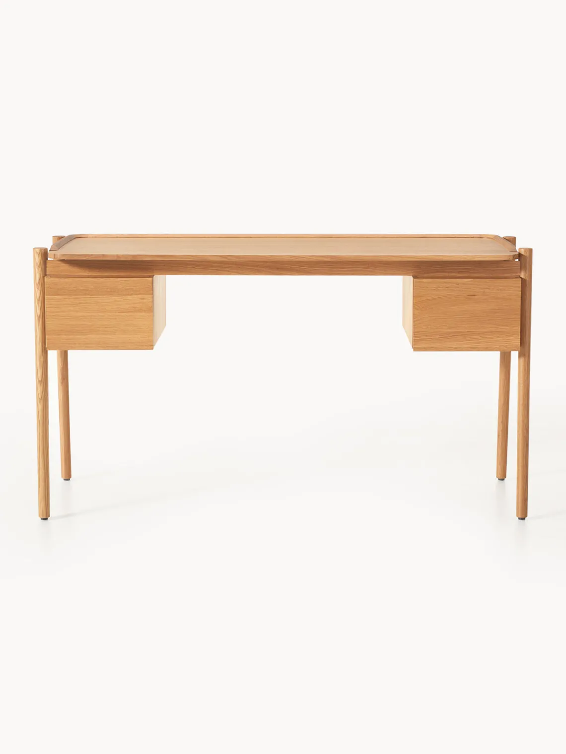 Escritorios|Escritorios>Westwing Collection Escritorio de madera con cajones Libby Madera de roble clara